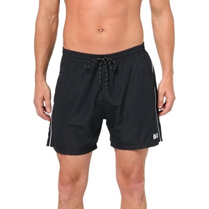 BOSS Men’s Standard Medium Length Solid Swim Trunk(Black Currant)