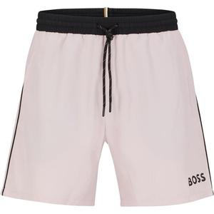BOSS Men’s Standard Medium Length Solid Swim Trunk(Bubblegum Pink)