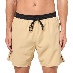 BOSS Men’s Standard Medium Length Solid Swim Trunk(Dessert Beige)