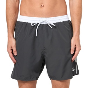 BOSS Men’s Standard Medium Length Solid Swim Trunk(Lava Smoke)