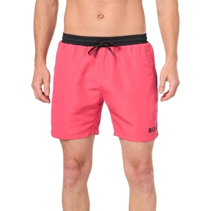 BOSS Men’s Standard Medium Length Solid Swim Trunk(Pink Punch)