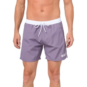 BOSS Men’s Standard Medium Length Solid Swim Trunk(Purple Sage)