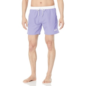 BOSS Men’s Standard Medium Length Solid Swim Trunk(Soft Lilac)