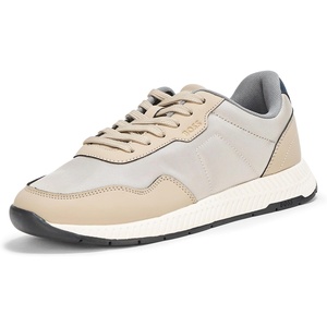 BOSS Men’s Titanium Nylon Blend Laceup Sneakers(Grey Dunes)