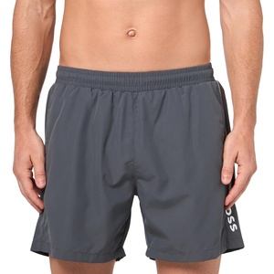 BOSS Men’s Vertical Logo Swim Trunk(Lava Smoke)