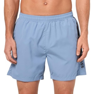 BOSS Men’s Vertical Logo Swim Trunk(Light Blue Berry)