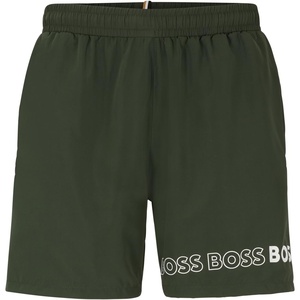 BOSS Men’s Vertical Logo Swim Trunks(Kale Green)