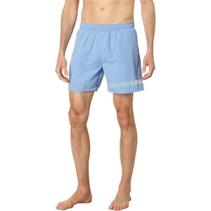 BOSS Men’s Vertical Logo Swim Trunks(Marina Blue)