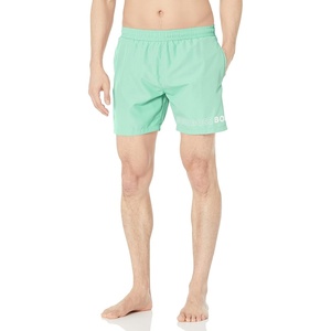 BOSS Men’s Vertical Logo Swim Trunks(Mint Ocean)