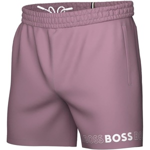 BOSS Men’s Vertical Logo Swim Trunks(Mulberry)