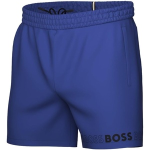 BOSS Men’s Vertical Logo Swim Trunks(Vacation Beach Blue)