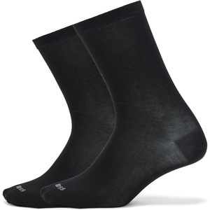 BOSS Women’s 2-pack Regular Length Solid Color Socks(Black)