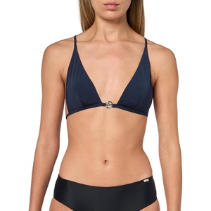 BOSS Women’s Double B Logo Triangle Swim Top(Space Cadet Blue)