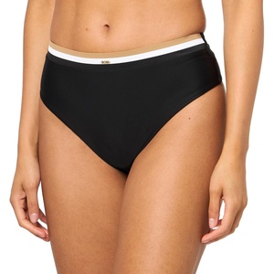 BOSS Women’s Iconic High Waisted Brazilian Cut Swim Bottoms(Iconic Black)