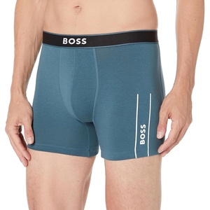 BOSS mens Boxer Brief 24 Logo(Cyan)