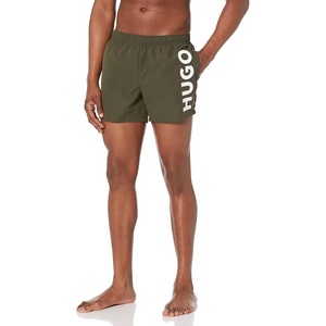 Hugo Men’s Vertical Logo Swim Trunks(Army Green)