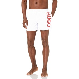 Hugo Men’s Vertical Logo Swim Trunks(Cloud White)