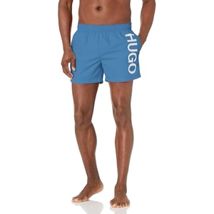 Hugo Men’s Vertical Logo Swim Trunks(Dusty Blue)