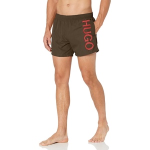 Hugo Men’s Vertical Logo Swim Trunks(Moss Green)