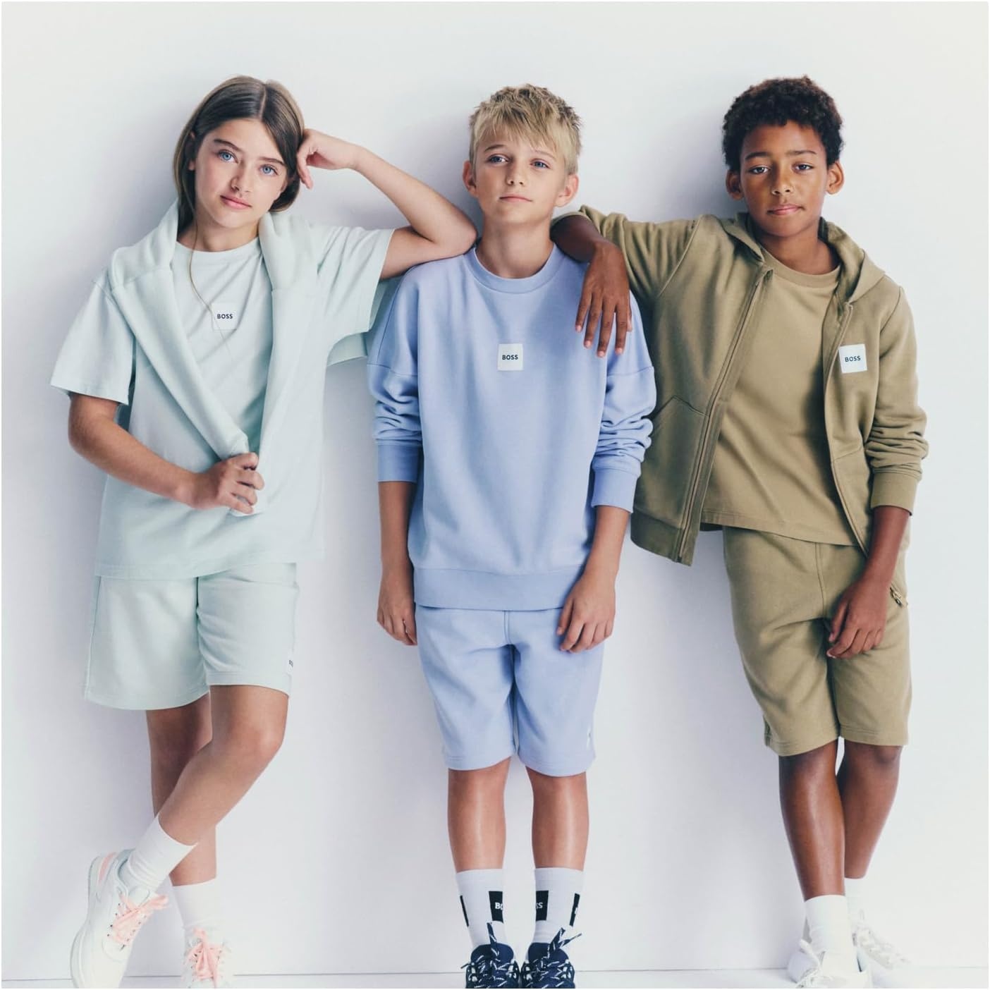 image:imageBOSS Boys Boys Sweatshirt Kids Lightweight Stretch Performance Athletic SweatshirtMedium Grey