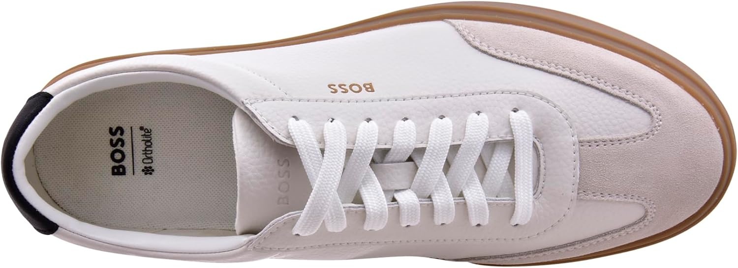 image:imageBOSS Mens Kieran Smooth Leather Tennis SneakerIced Out