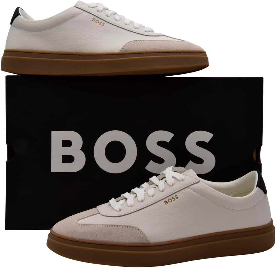 image:imageBOSS Mens Kieran Smooth Leather Tennis SneakerIced Out