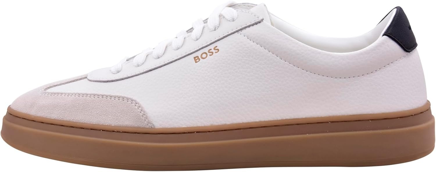 image:imageBOSS Mens Kieran Smooth Leather Tennis SneakerIced Out
