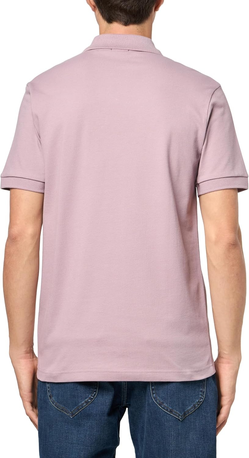 image:imageBOSS Mens Square Patch Logo Slim Fit Pique Polo ShirtMauve Pink