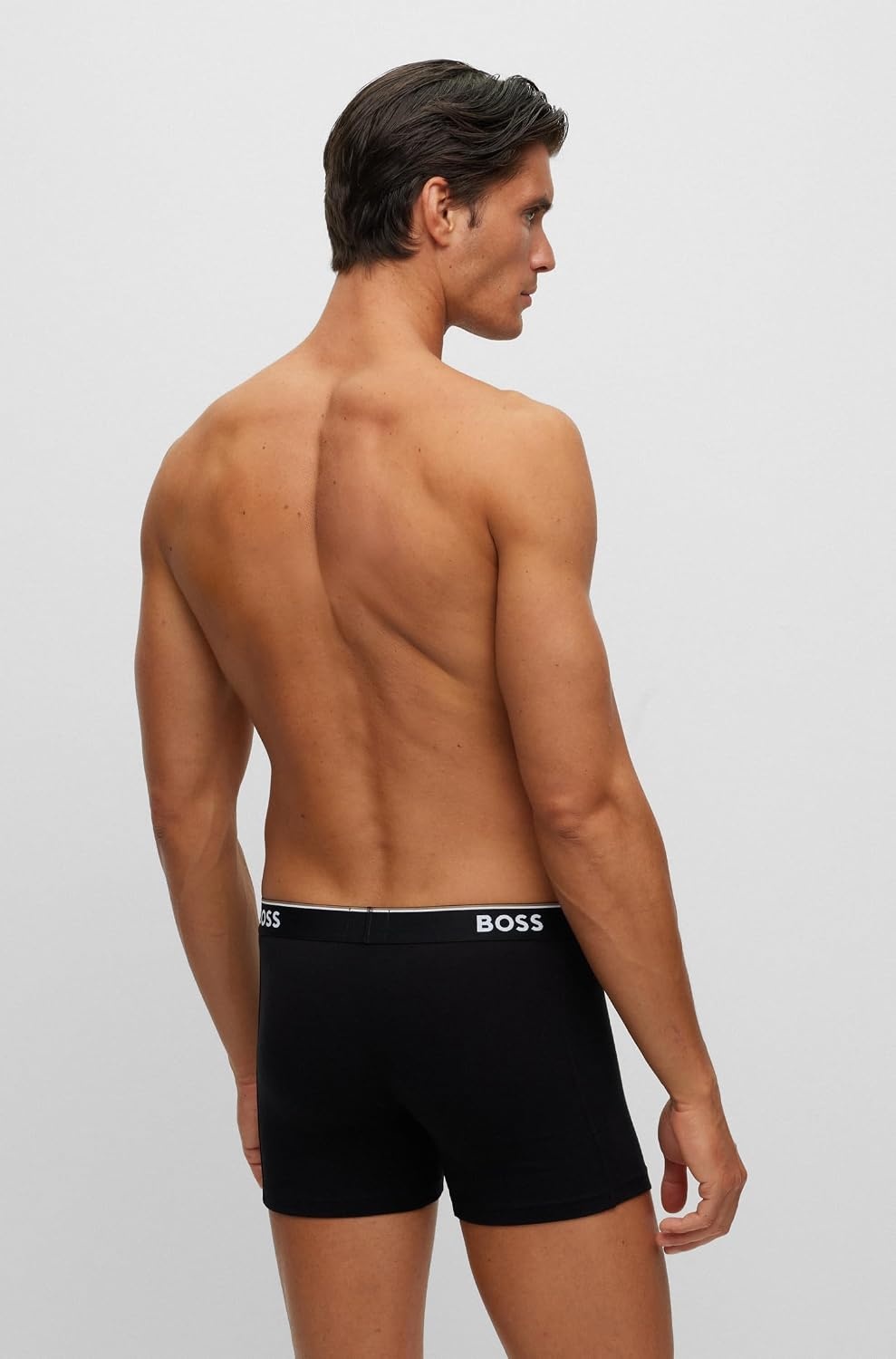 image:imageBOSS Mens Stretch Cotton Boxer Briefs 3 PackEbony Black
