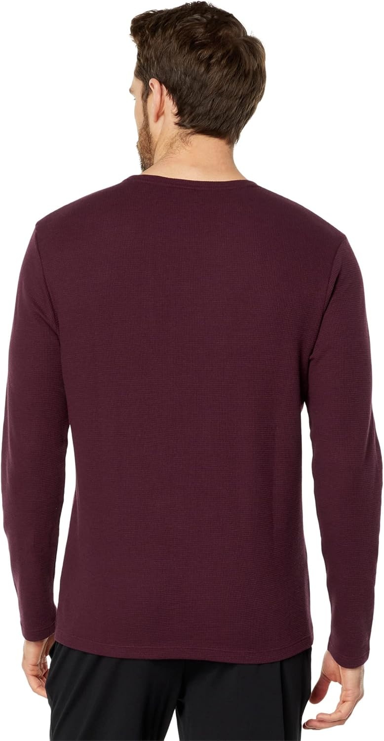 image:imageBOSS Mens Waffle Long Sleeve ShirtEggplant