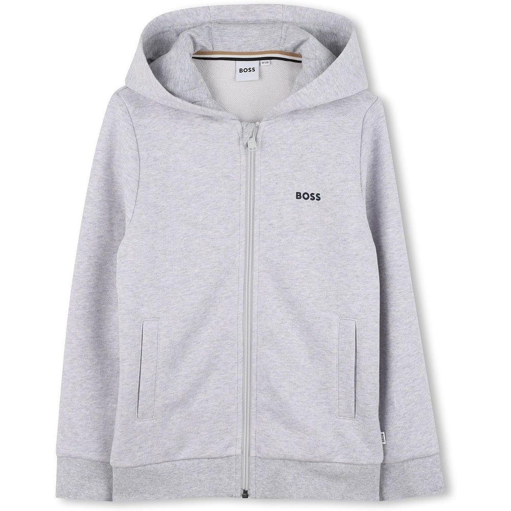 image:imageBOSS Boys Boss Boys Hooded CardiganChine Grey