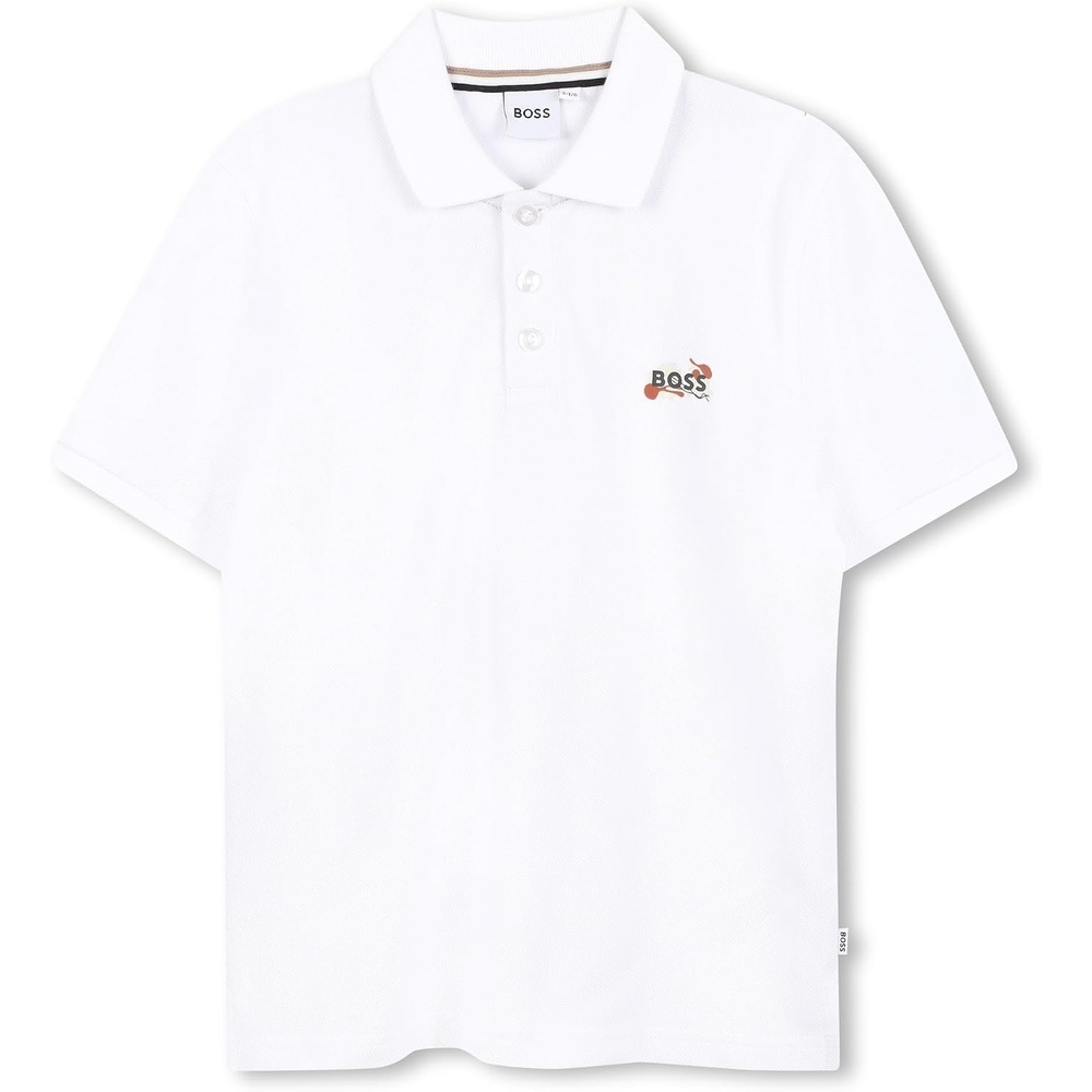 image:imageBOSS Boys Short Sleeve Polo Kids Short Sleeve Cotton Classic Fit PoloWhite
