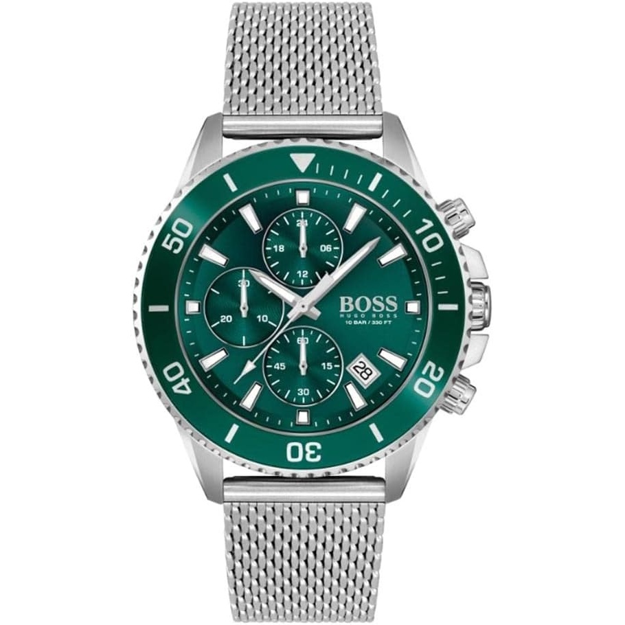 image:imageBOSS Center Court Mens Chronograph Stainless Steel Watch  Water ResistantAdmiral Green