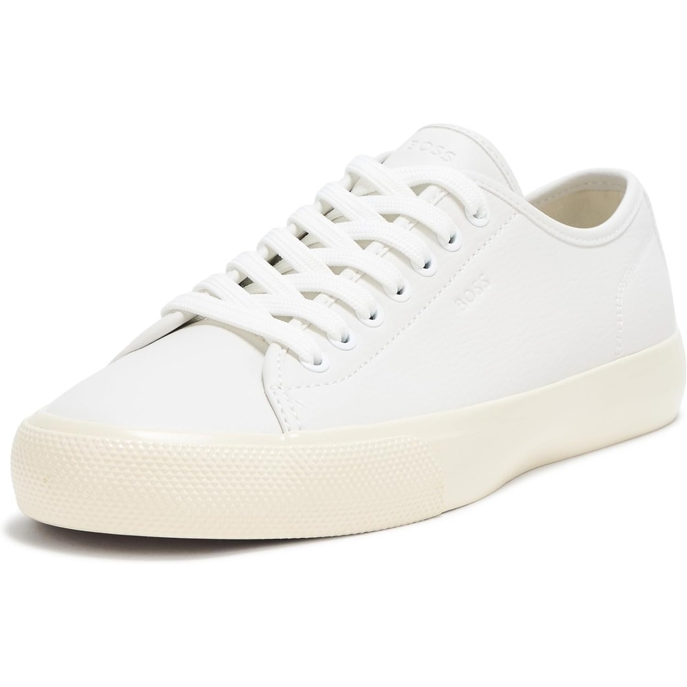 image:imageBOSS Girls Aiden Logo Block Leather Low Top SneakerMilk