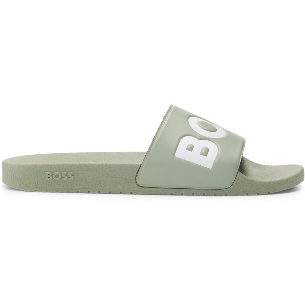 image:imageBOSS Herren Aryeh Slid In Italien gefertigte Slides mit groem LogoDetail GreMedium Green