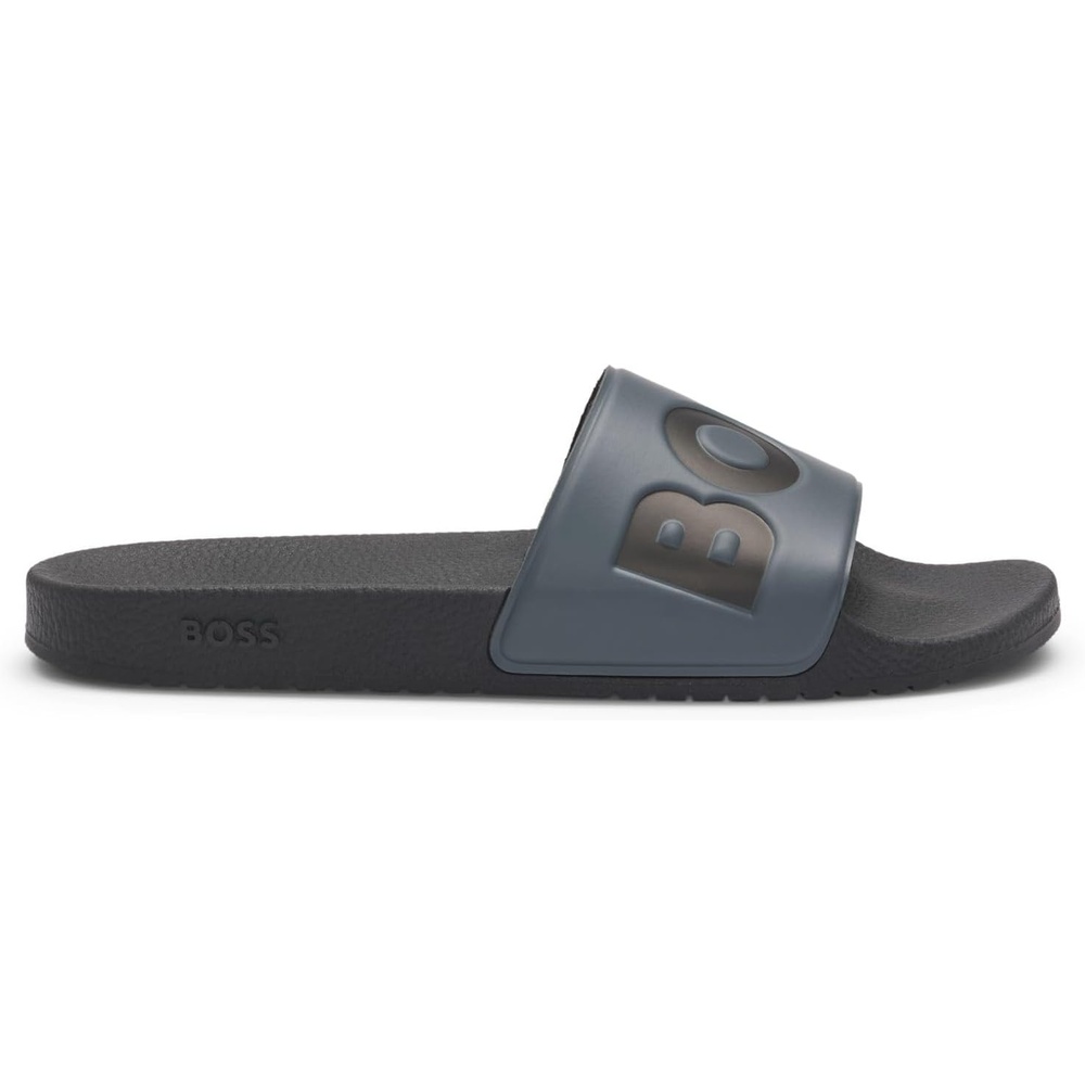 image:imageBOSS Herren Aryeh Slid In Italien gefertigte Slides mit groem LogoDetail GreMedium Grey36