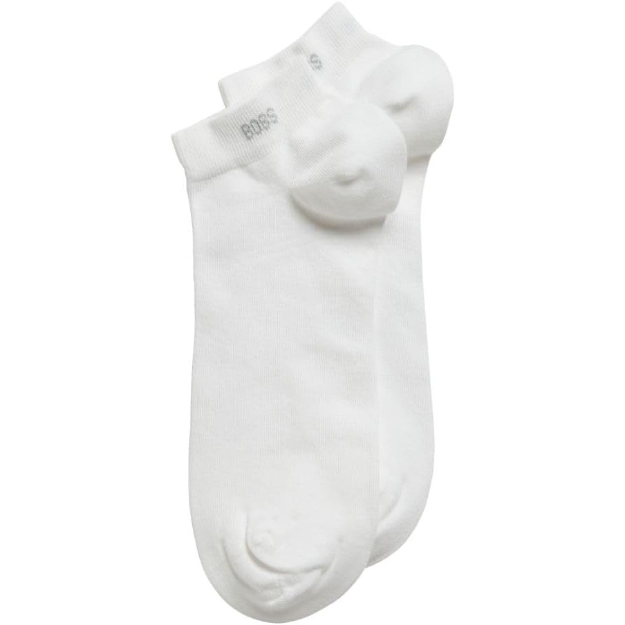 image:imageBOSS Mens 2pack Solid Cotton Ankle SockWhite