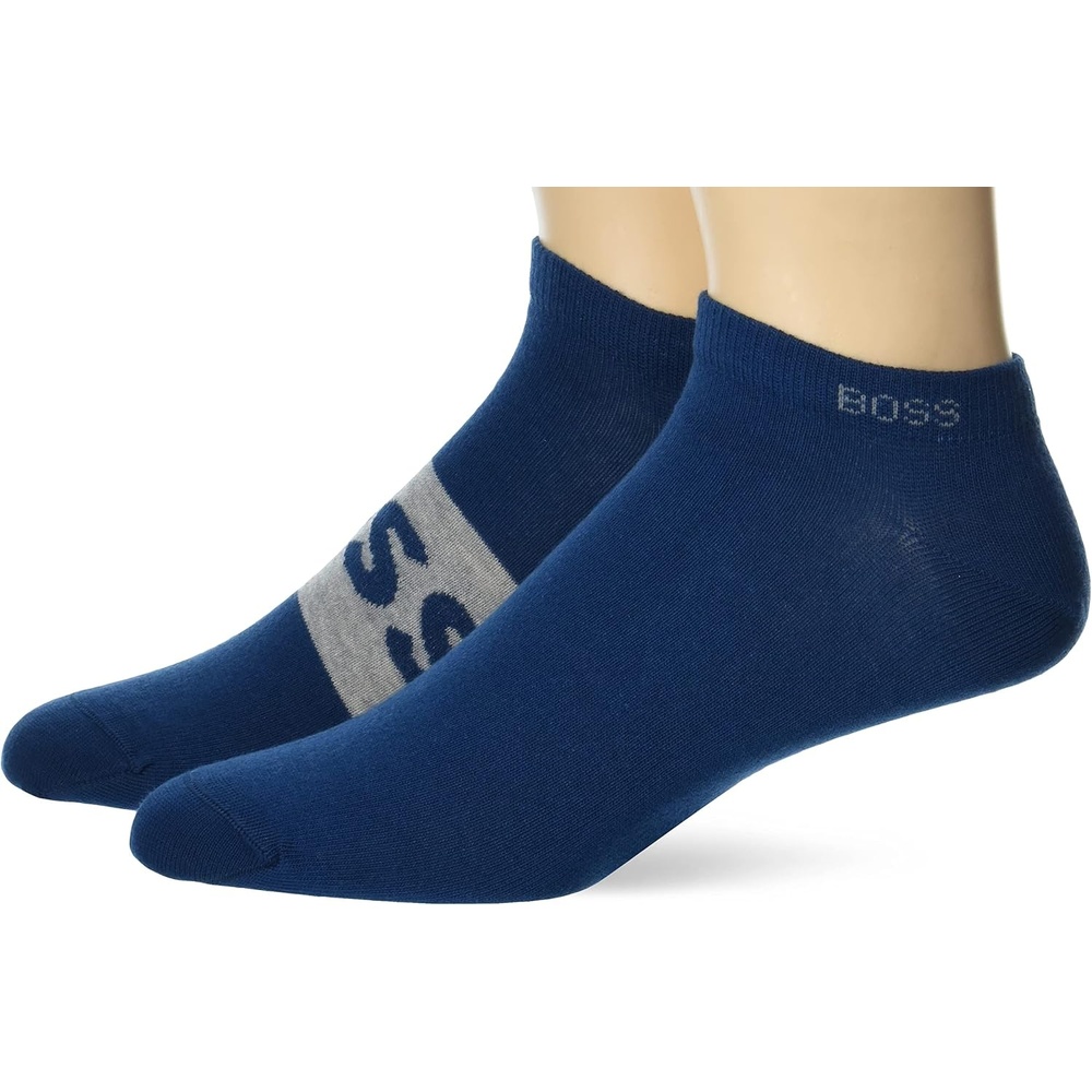 image:imageBOSS Mens 2pack Solid Cotton Ankle SocksSonoran SkySonoran Sky Logo