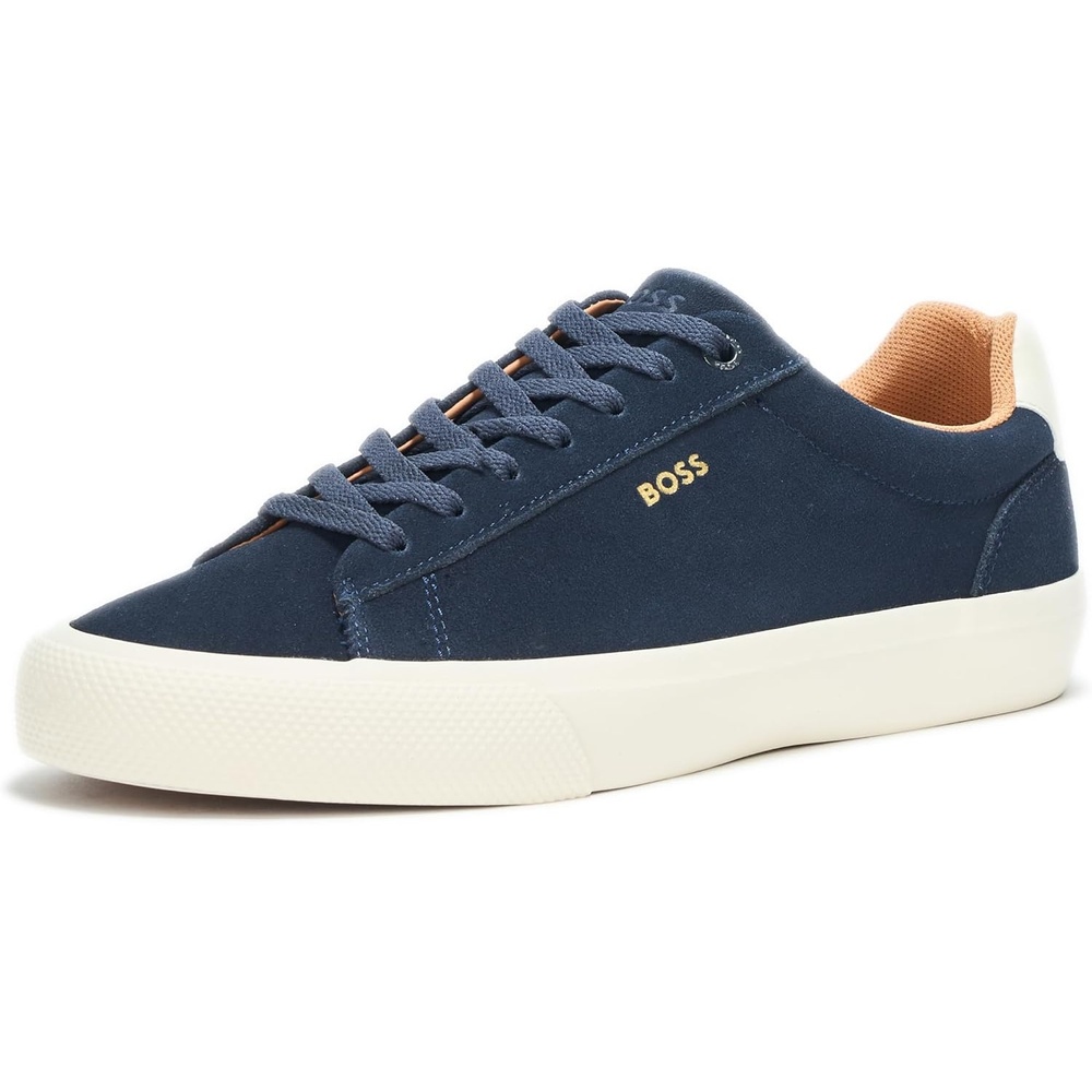 image:imageBOSS Mens Aiden Suede Low Top SneakerClean Navy