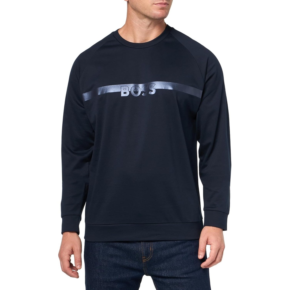image:imageBOSS Mens Authentic SweatshirtSpace Cadet Blue