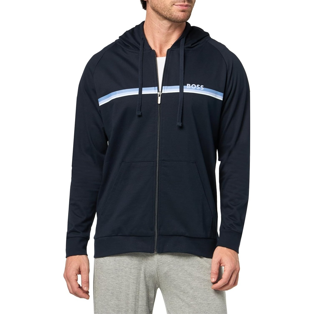 image:imageBOSS Mens Authentic Zip Up Hooded SweatshirtMidnight Tide