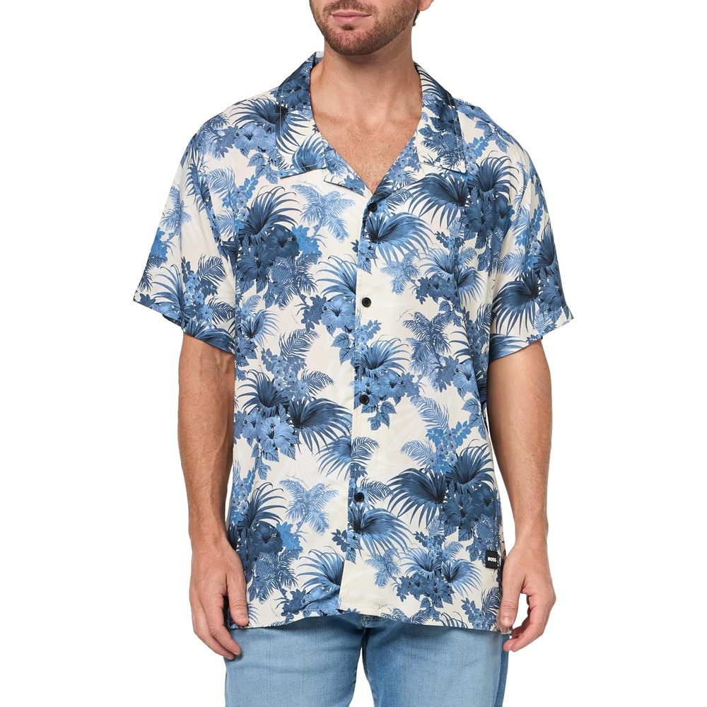 image:imageBOSS Mens Beach ShirtBallad Blue Flower
