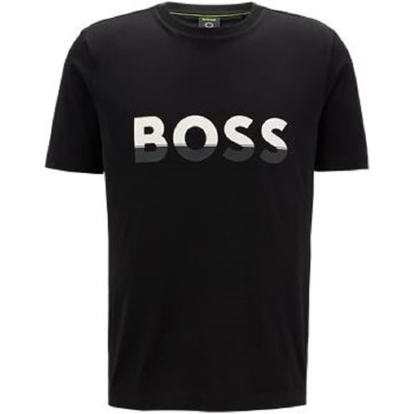 image:imageBOSS Mens Big Logo Jersey Cotton TShirtBlack Oil