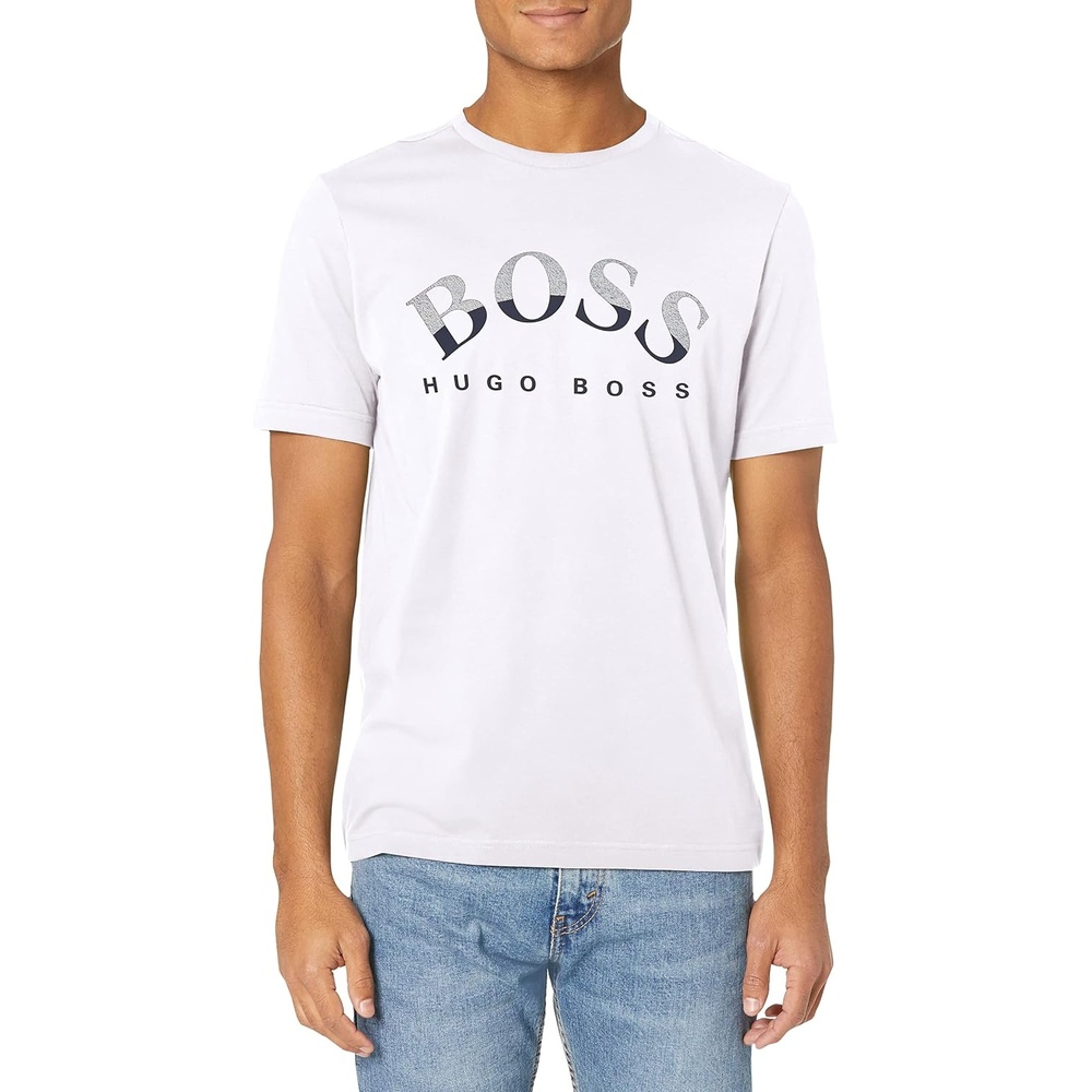 image:imageBOSS Mens Big Logo Jersey Cotton TShirtPorcelain White
