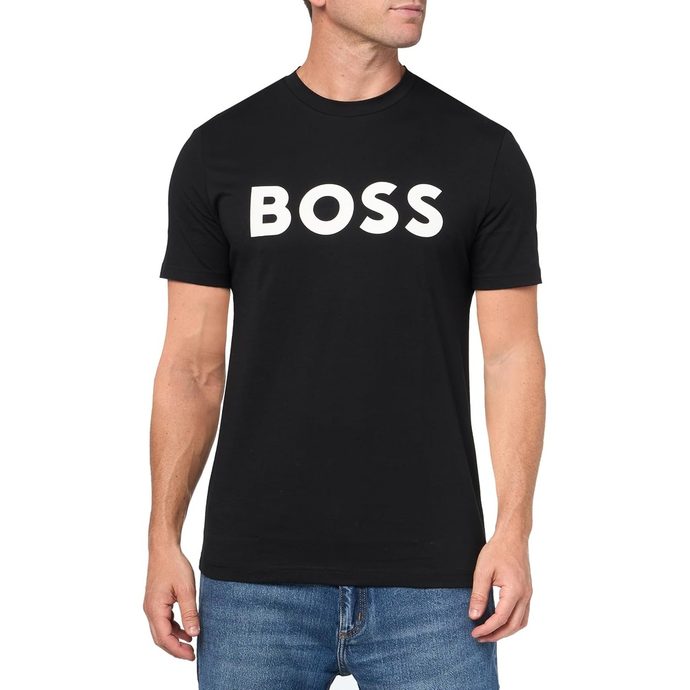 image:imageBOSS Mens Bold Logo ShortSleeve Jersey TShirtBlack Pepper