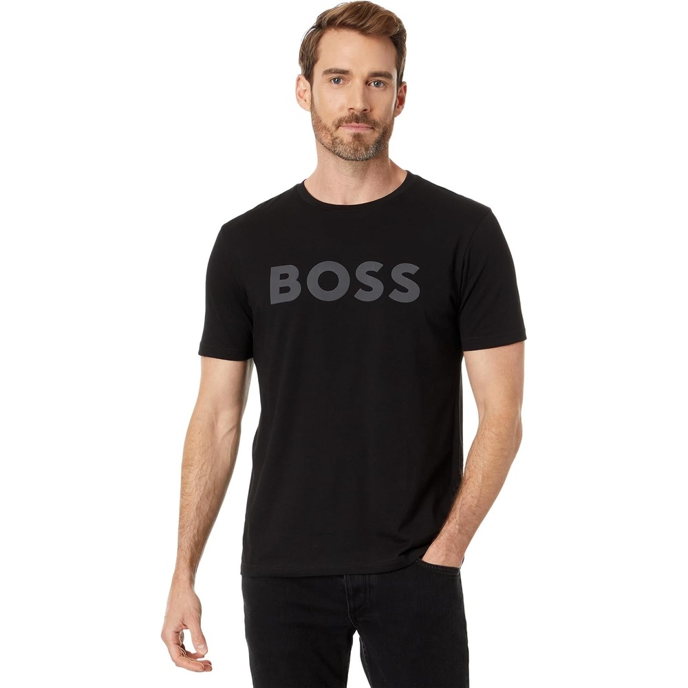 image:imageBOSS Mens Bold Logo ShortSleeve Jersey TShirtBlack Soil