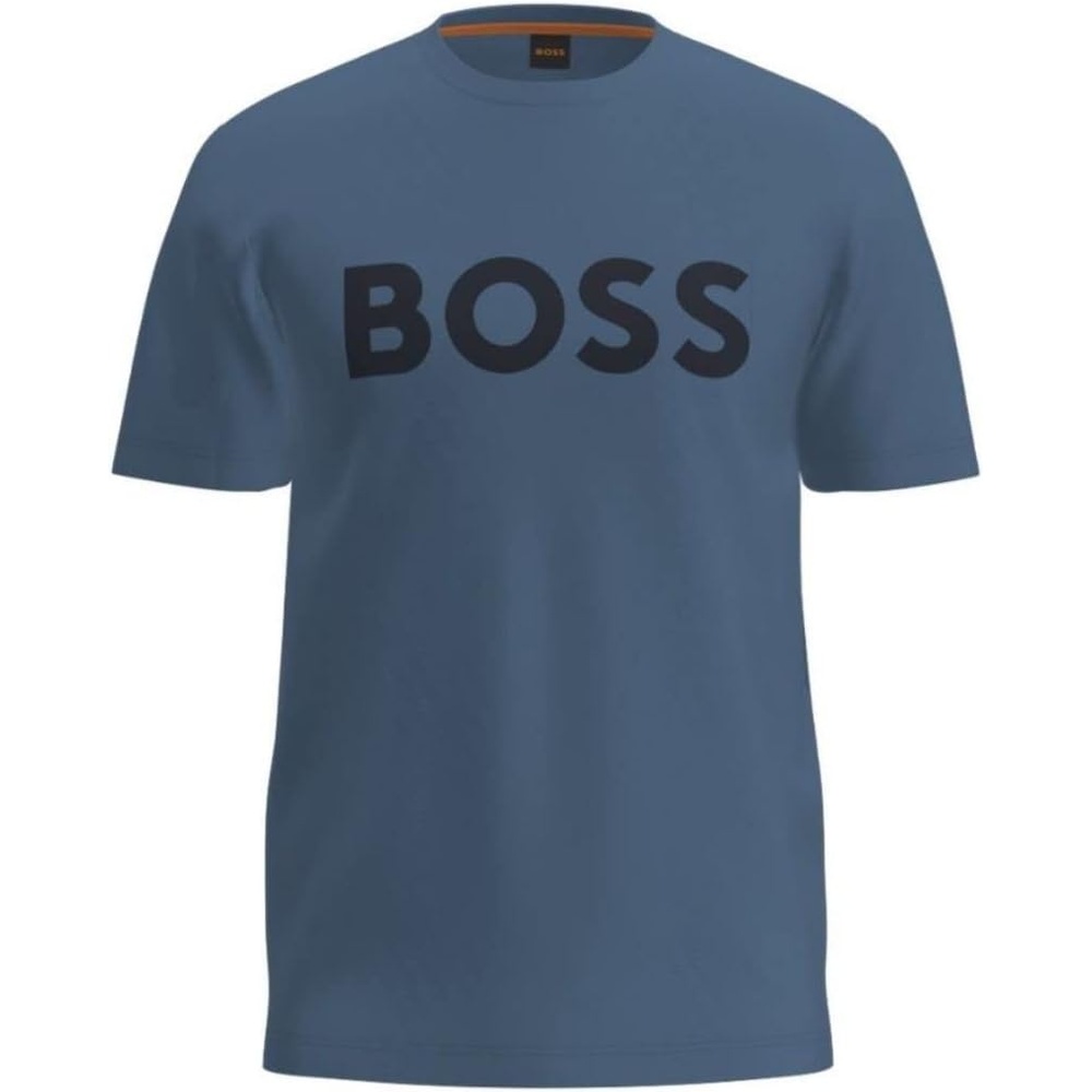 image:imageBOSS Mens Bold Logo ShortSleeve Jersey TShirtChambray Blue
