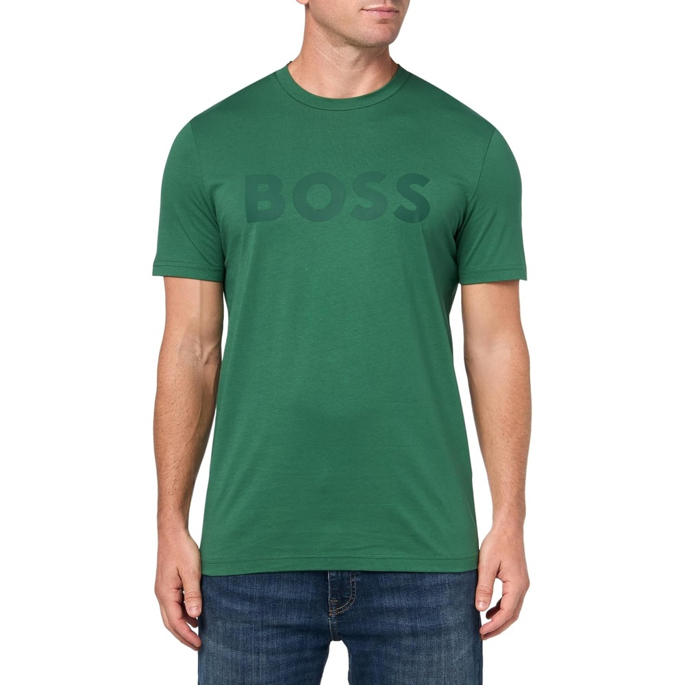 image:imageBOSS Mens Bold Logo ShortSleeve Jersey TShirtDogwood Green