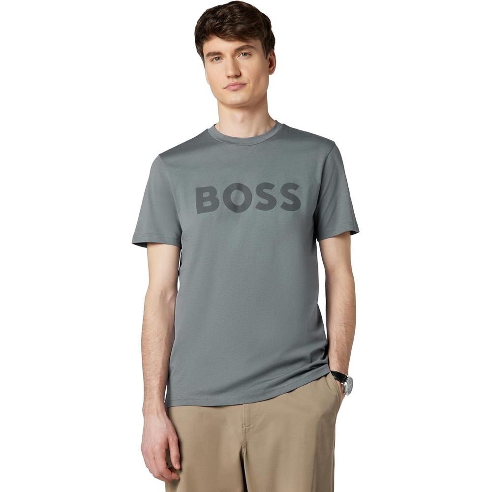 image:imageBOSS Mens Bold Logo ShortSleeve Jersey TShirtFrozen Clay