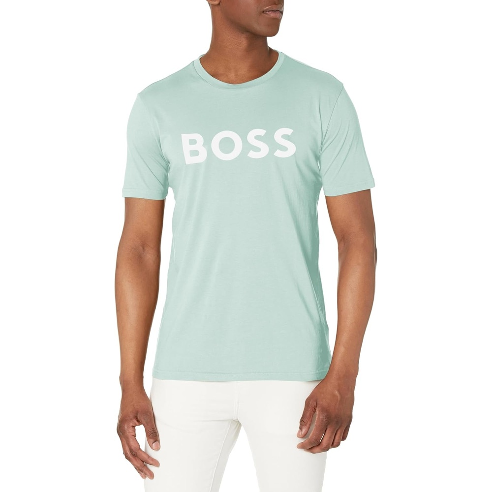 image:imageBOSS Mens Bold Logo ShortSleeve Jersey TShirtHarbour Blue